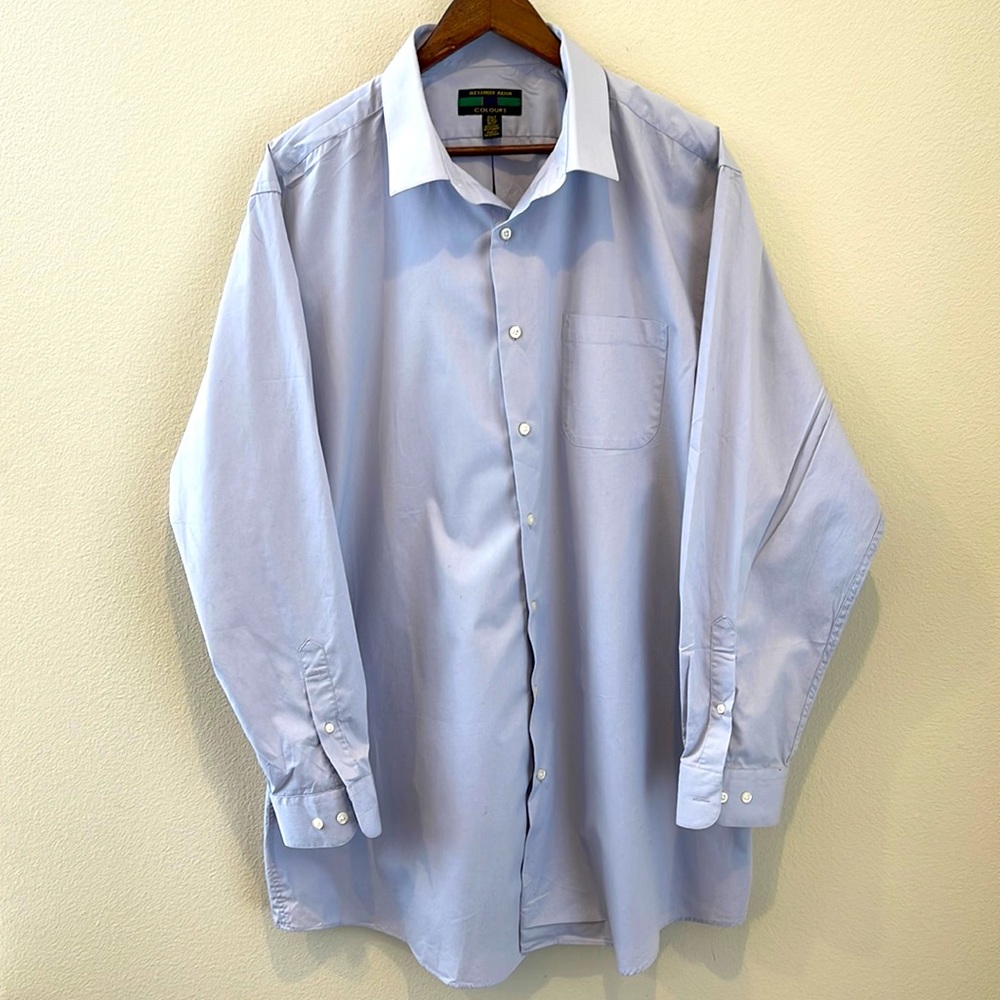 Alexander Julian Mens Button Up Dress Shirt - grey / 2XLT